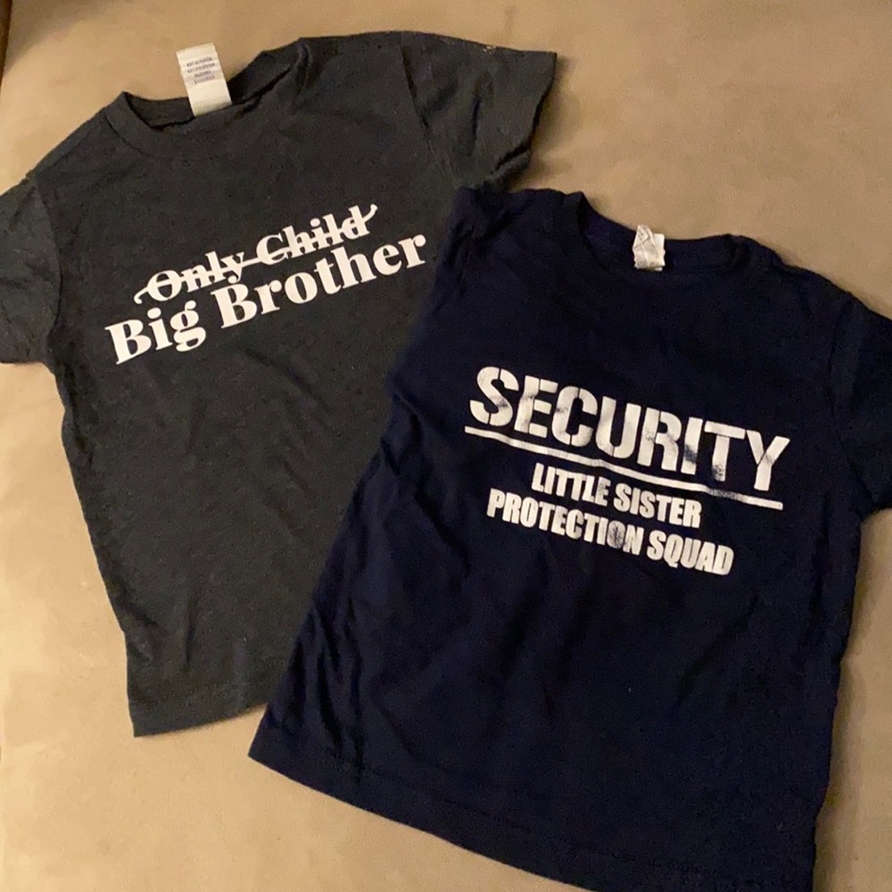 Grey and navy big brother tshirts